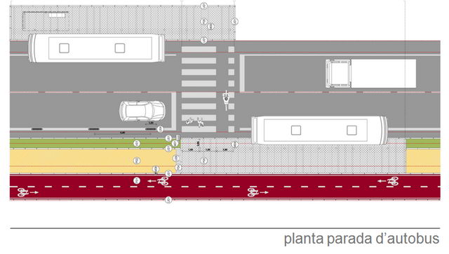 Proyecto de mejora de la avenida del mar de Gav Mar (Planta parada de autobs) (Proyecto del Ayuntamiento de Gav)